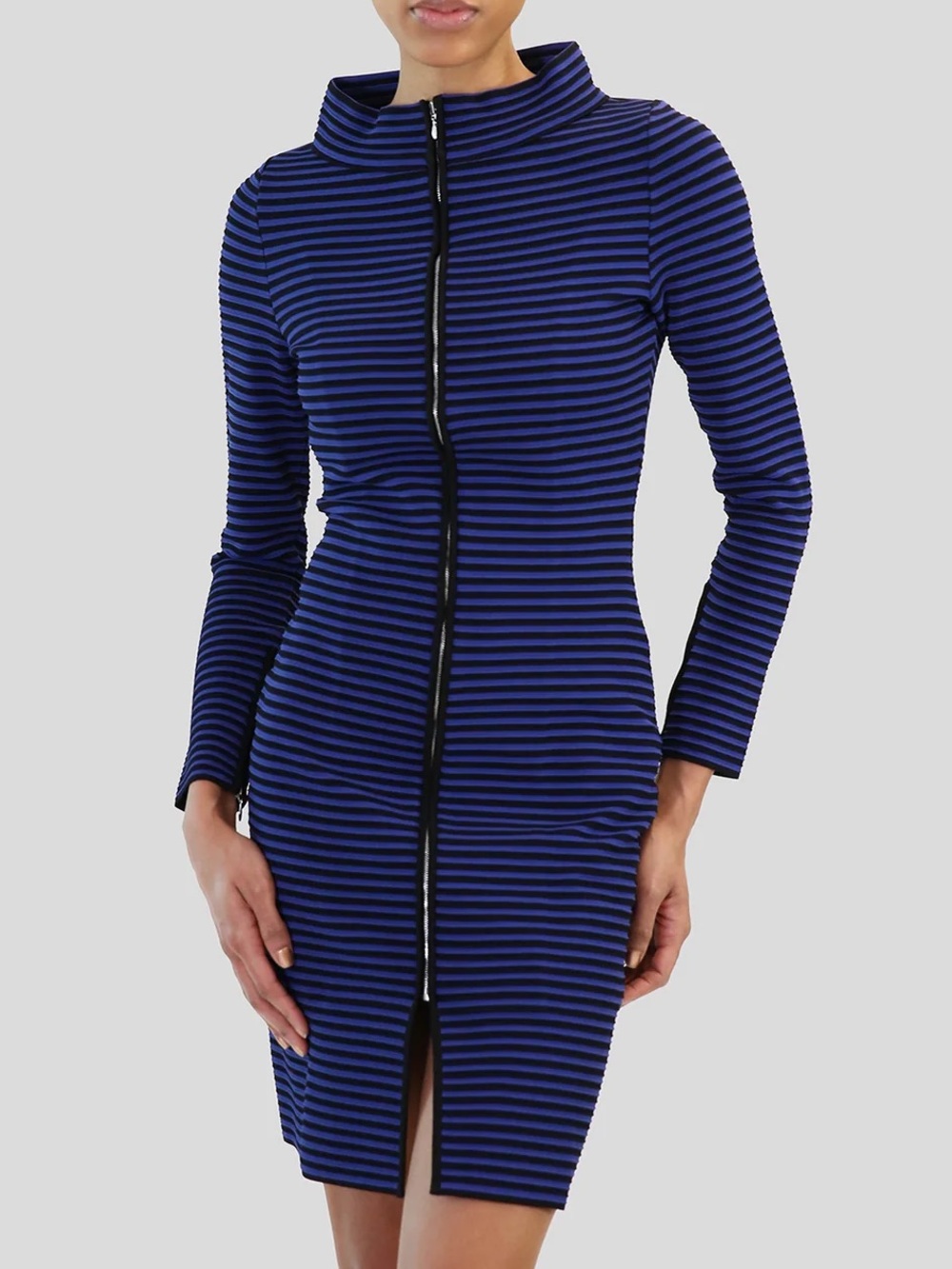 Paula Hian Sidonia Ottoman Knit Zipper Dress